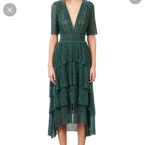 Maje lurex midi dress